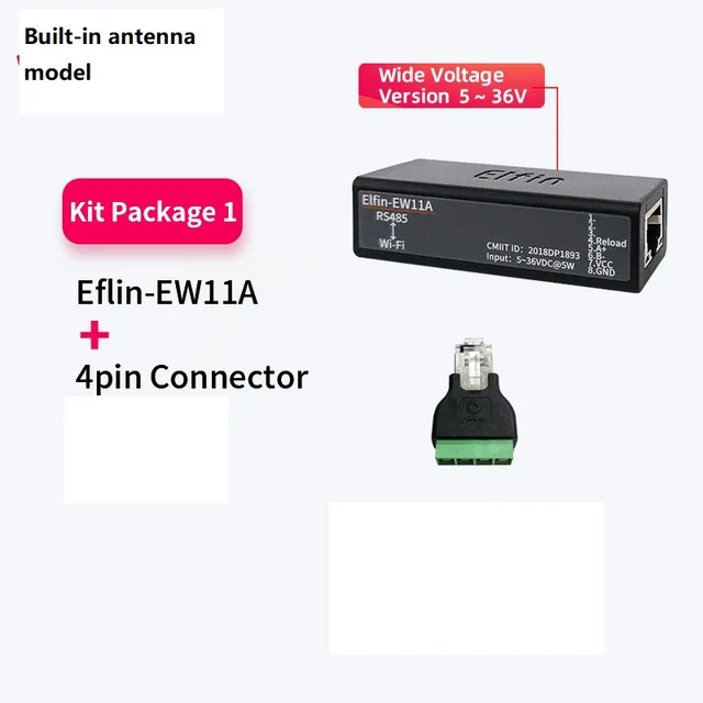 Seriële Apparaatserver RS485 Naar WiFi Server met Externe Antenne en