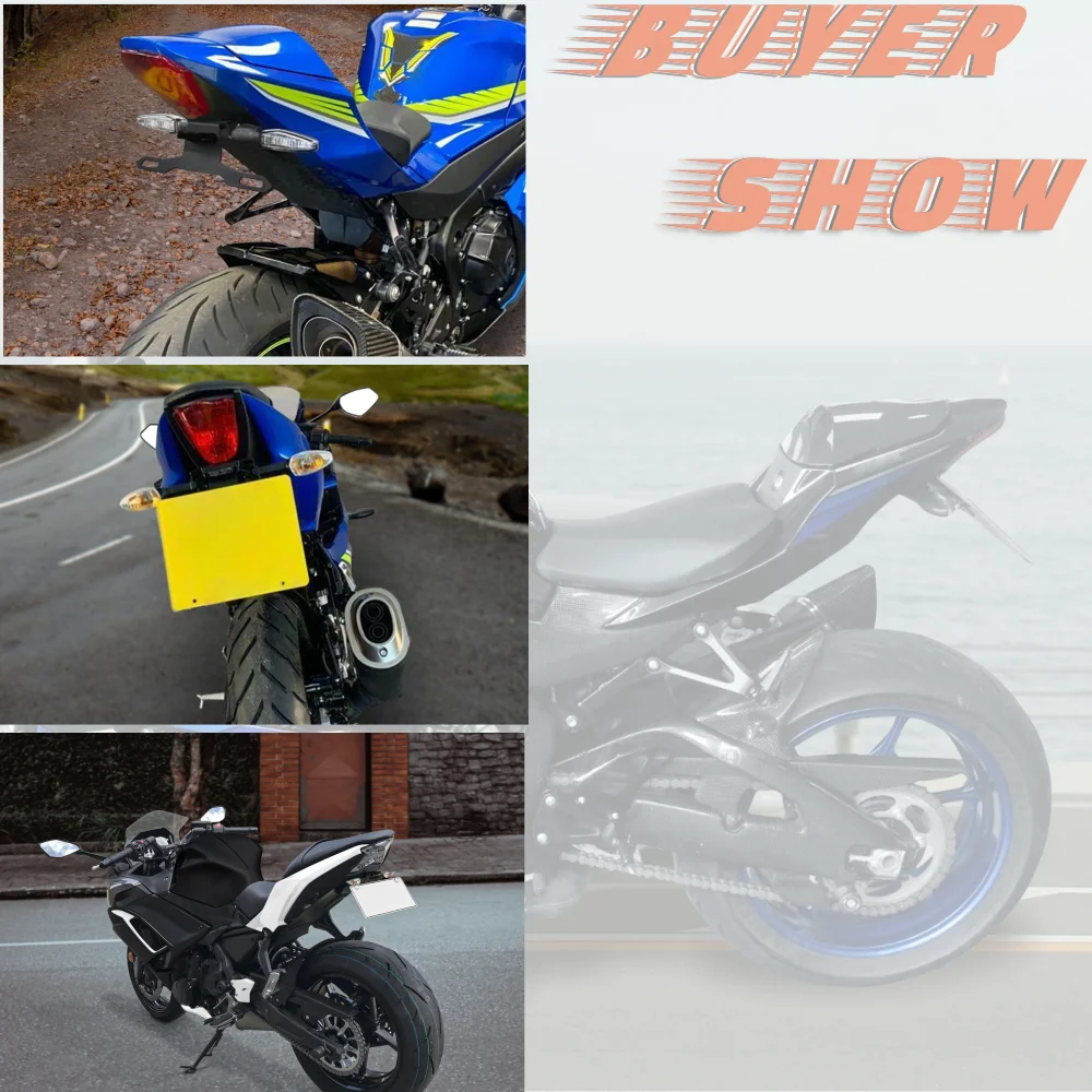 License Plate Holder Motorcycle License Plate Holder GSXR150 GSXR125 License Plate Holder Number Bracket For Suzuki GSXR GSX-R 150 125-Motorcycle Tail Tidy Accessories