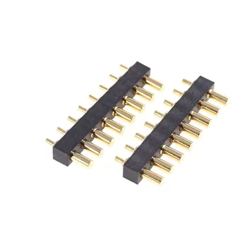 

5 Pcs Contact Pins 8 Pin 2.54 mm Straight PCB 5.8 mm Heigh Target connector concave face Throug Holes for Pogo Pin 8 Position