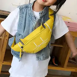 Детские поясные однотонные милые сумки с принтом через плечо для детей поясные карманы на ремне Bolso Cintura нагрудные сумки