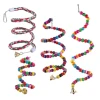 Bird Toys Set Swing Chewing Training Toys Small Parrot Hanging Hammock Parrot Cage Bell Perch Toys with Ladder Pet Supplies 1pc 3