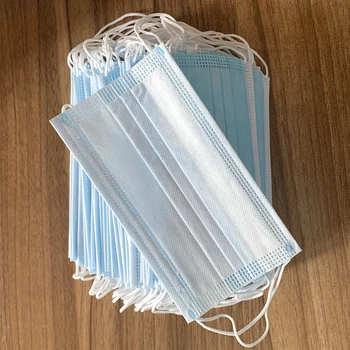 

50 pcs Non Woven Face Mask 3 Layer Hanging ear Unisex Health Cycling Dust-Proof Safety Masks Cycle Accessories