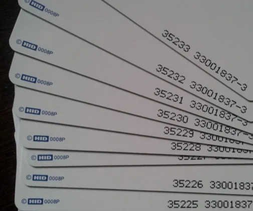 

5pcs/ Set H-I-D card 1386 RFID Smart Card ISOCARD 125KHz 26Bit for access control Format H10301