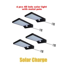 2/4pcs Generation 48 LED Solar Power Energy PIR Infrared Motion Sensor Garden Security Lamp Outdoor Light for for Garden D�cor s