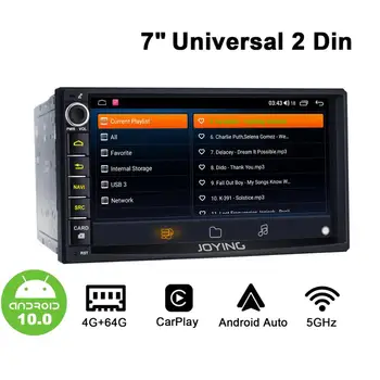 Preise Joying 7 Zoll 2Din Universal Android Auto Radio Android10 GPS Carplay DSP Optischer SPDIF Ausgang 5G WiFi 4G SIM Karte TUPFEN DVR TPMS
