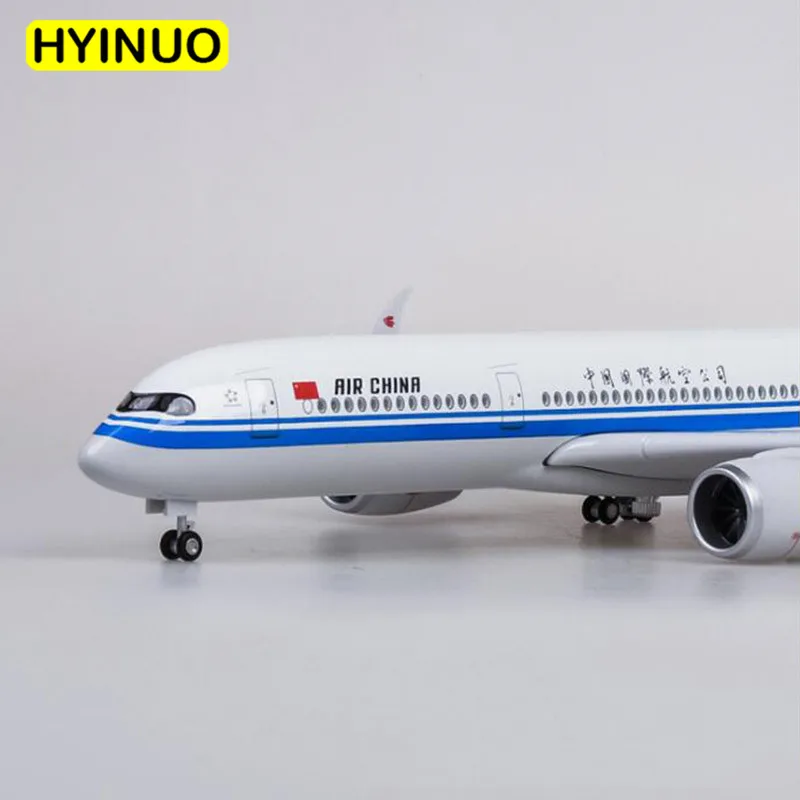 1:142 50,5 см самолет Airbus A350Air Китай авиакомпания Модель W светодиодный светильник и колеса литой пластик смолы самолет для детской коллекции