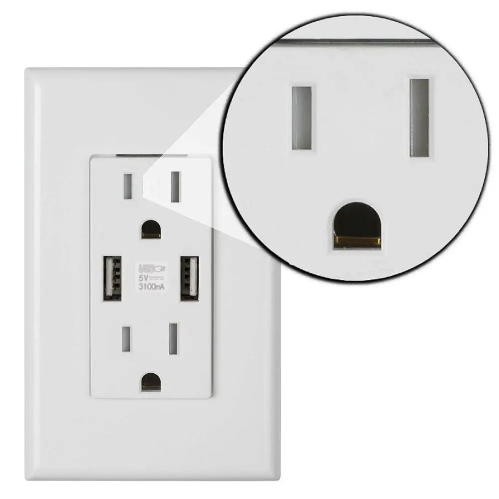 Настенная розетка Usb для розетки штепсельная адаптер питания с адаптером 3 11 6