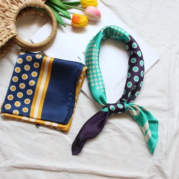 

Fashion small square 70cm scarf luxury silk women's neck scarves bag handle wraps neckerchief hair scarfs wristband multi-use