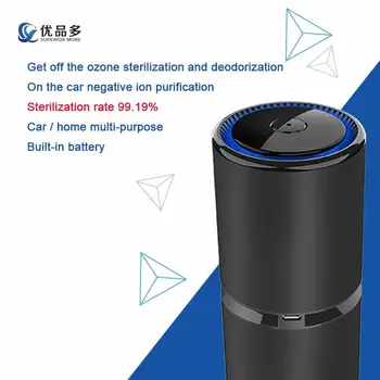 

Portable USB air purifier ozone sterilization negative ion removes odors fresh air used in car office bedroom bathroom wardrobe