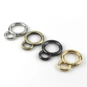

Metal Double Circle Snap Hook Spring Gate O Ring Trigger Clasps for Leather Craft Bag Strap Belt Connecting Hardware Accessory