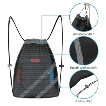 

Breathable Portable Travel Protective Drawstring Mesh Bag For Nintendo Switch Ring Fit Carrying Storage Bag