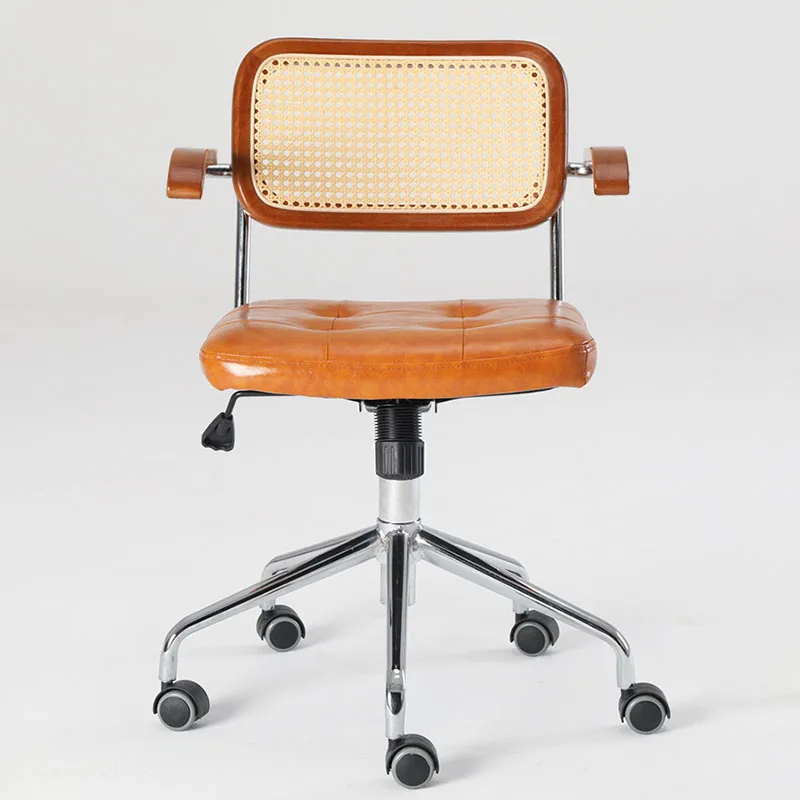 Rattan Office Chair Retro Computer Chairs Swivel Chair For Home Can Raised And Lowered Gaming Chair Кресло Компьютерное стул