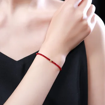 

DMCBS016 Ruby bracelet female G18K gold handmade ruby custom gift for girlfriend
