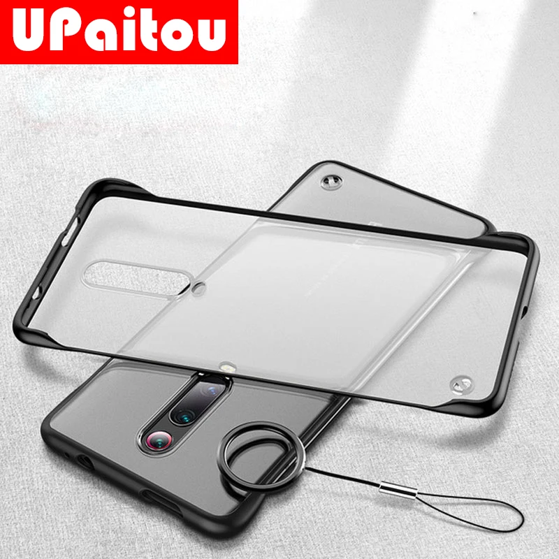 

UPaitou Frameless Transparent Matte Hard Case For Xiaomi Mi CC9 CC9e 9T 9 SE 8 Pro Ultral Slim Thin Case For Mi9 Wiith Ring Case