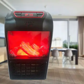 

Mini Electric Wall-outlet Flame Heater Air Warmer Heating Stove Radiator Fan