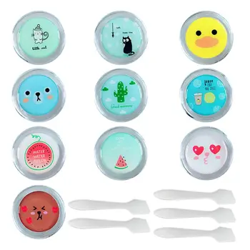 

10Pcs/Set Cute Cartoon Cosmetic Bottles Travel Portable Makeup Products Holder Cosmetic Bottles and Jars