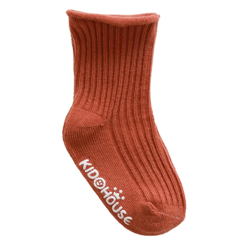 Newborn Baby Solid Print Sole Soft Shoes Sock Boys Girls Infant Toddler Anti-slip Socks