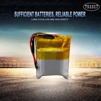 

3.7v 100mah 751517 li ion Rechargeable Battery for Cheerson CX-10 CX10 CX12 JJ820 V646 V676 JJ810 RC Helicopter RC Quadcopter