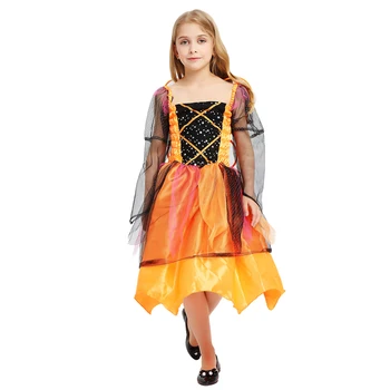 

Halloween Elf Kids Girls Flower Fairy Cosplay Costumes Dress Fairy Costume Butterfly wings Cute witch Carnival