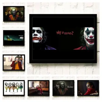 

Joker 2019 Joaquin Phoenix Heath Ledger DC Movie Comics Wall Art Painting Print On Canvas Living Room Poster Pictures Home Decor