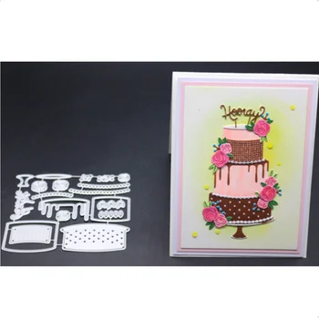 

YINISE Metal Cutting Dies For Scrapbooking Stencils Birthday Cake DIY Paper Album Cards Making Embossing Die Cuts Cutter MOLD