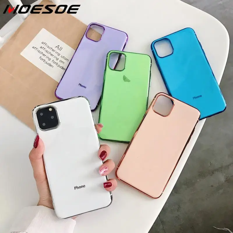 

Luxury Soft TPU Plating Case For iPhone 11 Pro Max XR X XS Max 6 6S 7 8 Plus Phone Case Silicon Cover Coque Gift With Logo