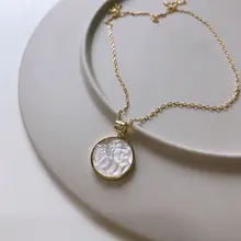 Silvology, 925 пробы, Серебряная оболочка, ангел, детское ожерелье, золото,, Круглый, западный стиль, женская подвеска, ожерелье, ювелирное изделие, подарок