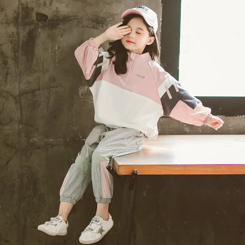 

Girls Autumn Clothing Set 2019 New Style Western Style 4 Children 5 Spring And Autumn 6 Young STUDENT'S 7 GIRL'S 8 Sports Clothi
