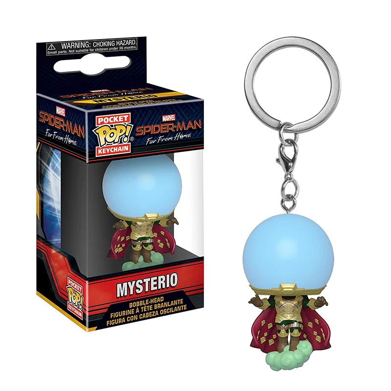 

FUNKO POP Marvel SpiderMan Mysterio Keychain toys Vinyl Action Figures Collection Model Toys for Children Christmas gift