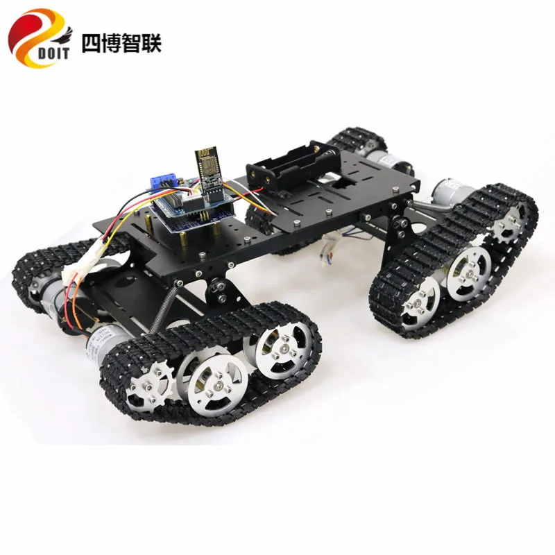 SZDOIT wifi/Bluetooth/ручка управления Металл TS400 4WD гусеничный RC робот амортизирующий Танк Шасси Комплект мотор DIY Разобранная игрушка