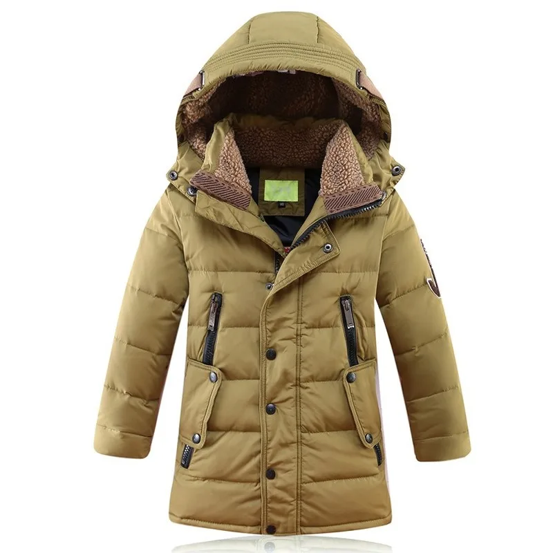 8~18Year Autumn Winter Baby Boys Jacket Jacket for Boys Children Kids Hooded Warm Outerwear Coat for Boy Clothes