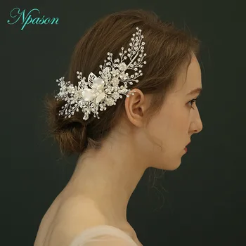 

Pearl Hair Combs Hairband Bridal Wedding Hair Accessories Luxurious Hairpin Full Dress Ornaments New Arrival Hair ClipsJ6228