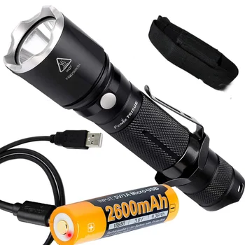 

Fenix TK15UE 1000 Lumen CREE LED Tactical/hunting Flashlight with Fenix AB-L18-2600U battery