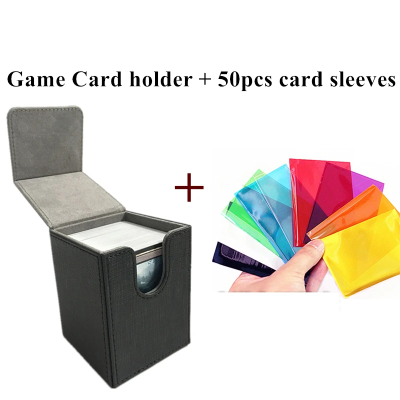 

Board game cards holder plus 50 pieces card sleeves pokemon magic CCG MTG TCG multicolor protectors 2019 new