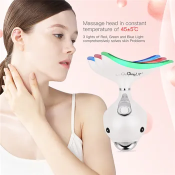 

Sonic Face Massager Facial Neck Lifting Machine LED Photon Heating Ion Skin Firming Beauty Toning Devices Anti Aging Wrinkle 50