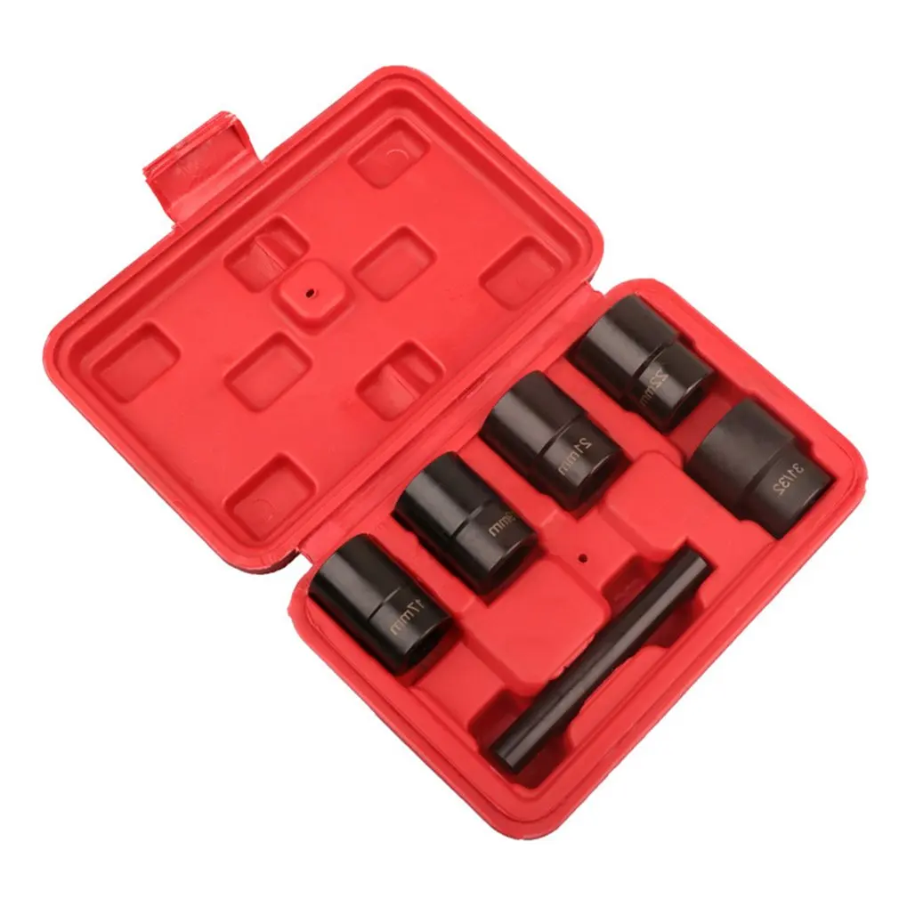 

6pcs/set Nut Bolt Extractor 17Mm-31/32 Sleeve Extractor Locking Wheel Nut Removers Damaged Rounded Bolt Hand Operated Tools Sale
