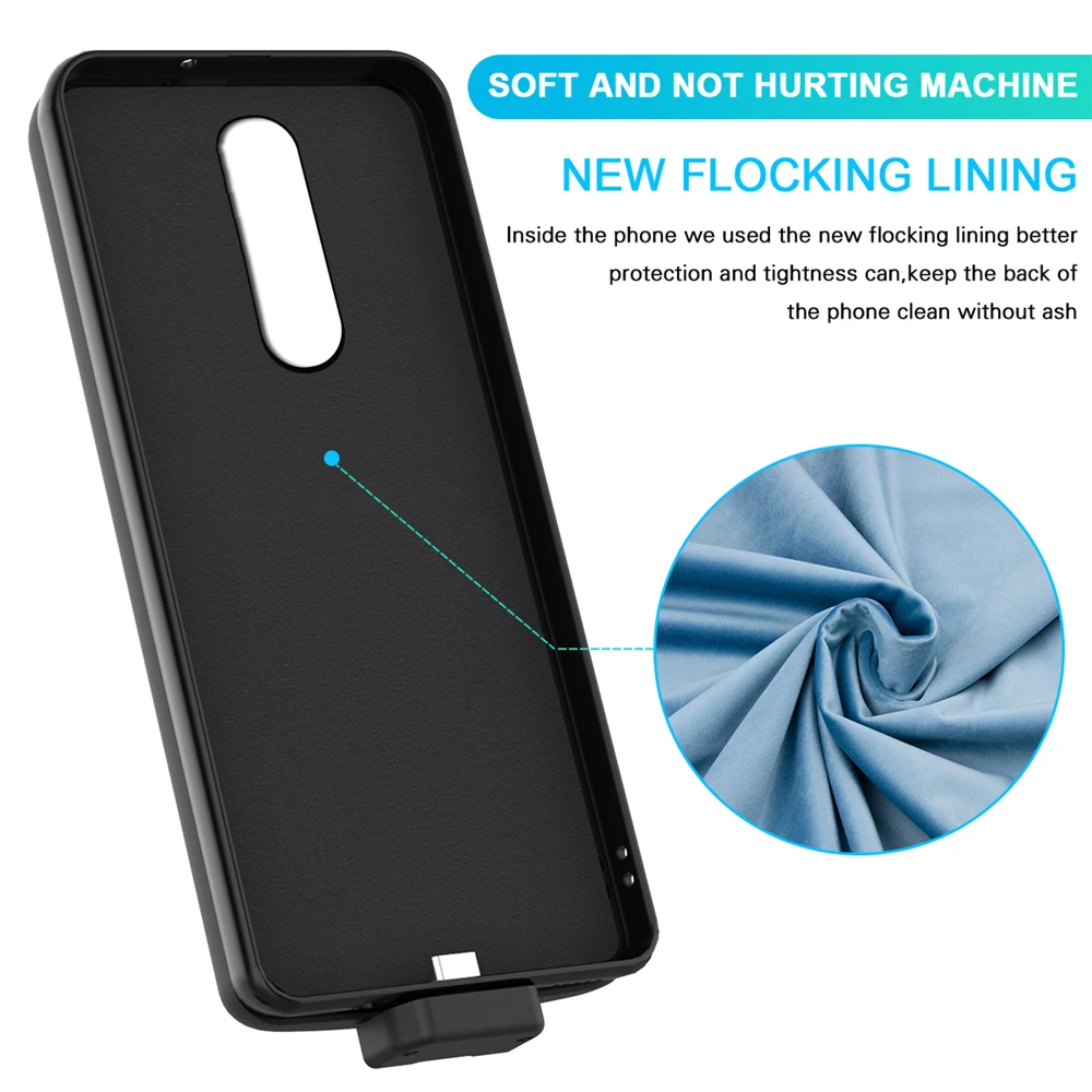 NTSPACE Power Bank Cover For OnePlus 7 Pro Battery Cases 5000mAh Portable Charger Powerbank Cover For One Plus 7 Charging Case