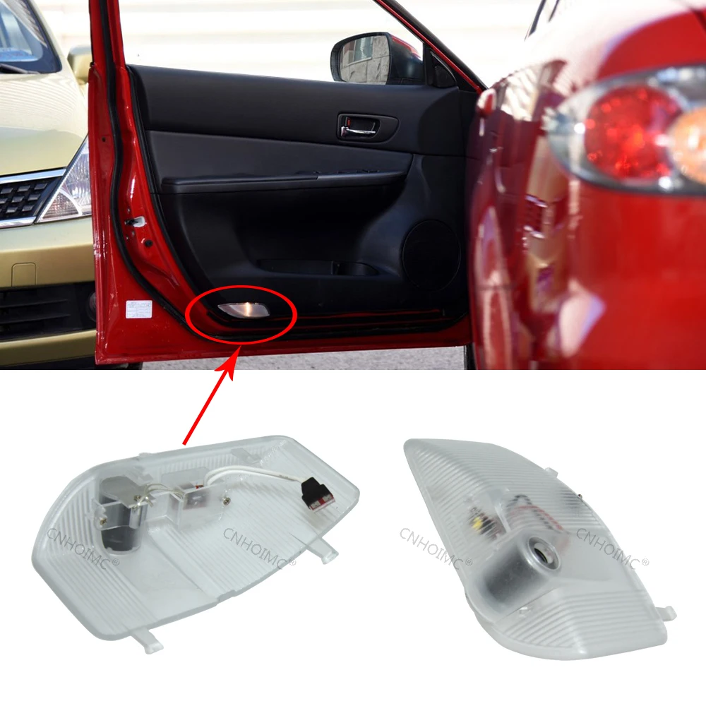 2 шт. для Mazda 6 2004 2006-2008 2011-2015 Автомобильный Дверной светодиодный светильник с