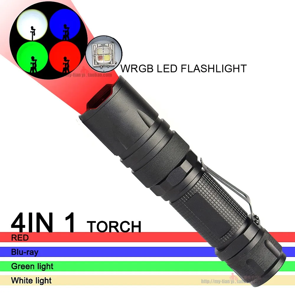 RGB zoom four-color light, photo and photography, supplementary light, contour lighting, outdoor strong light, long-range powerful flashlights