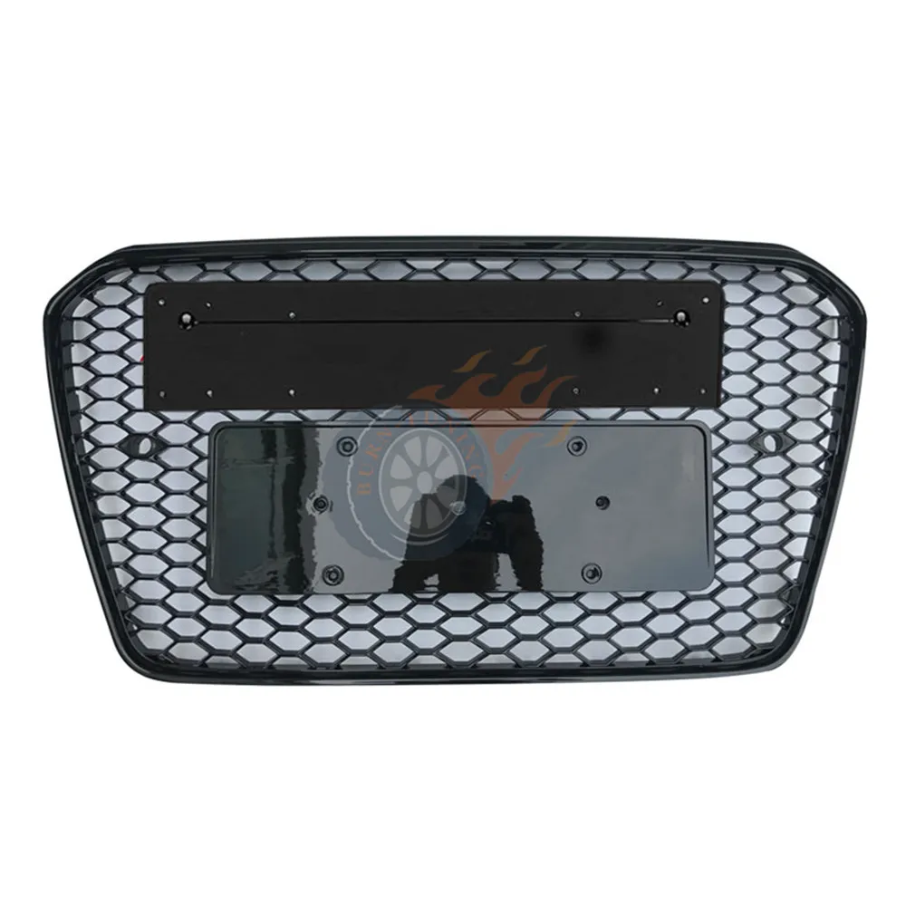Сотовый стиль решетка ABS для A5 S5 RS5 2012- Шестигранная сетка передний бампер для автомобильного стайлинга гоночный гриль с европейской пластиной держатель