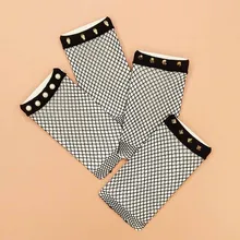 Женские сетчатые секс-чулочно-носочные изделия, сексуальные ажурные носки с заклепками, сетчатые носки, индивидуальная Новинка, классические