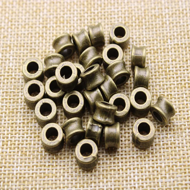 30pcs/lot Big Hole 4.5mm, Metal Spacer Beads for Jewelry Making DIY Handmade fit Charm Bracelet Jewelry Findings Z863 antique bronze