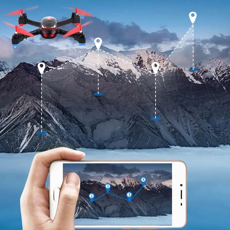 SH2 RC Дрон GPS с камерой HD 1080P широкоугольный Квадрокоптер круг Летающий вертолет