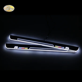 

SNCN LED moving light scuff pedal for Volkwagen Golf 7 Golf R TDI car acrylic led door sill welcome pedal