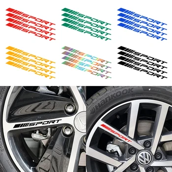 

4pcs Car Rims Wheel Hub Stickers Night vision reflective decorative stickers for Porsche Boxster Cayman Cayenne Car Accessories