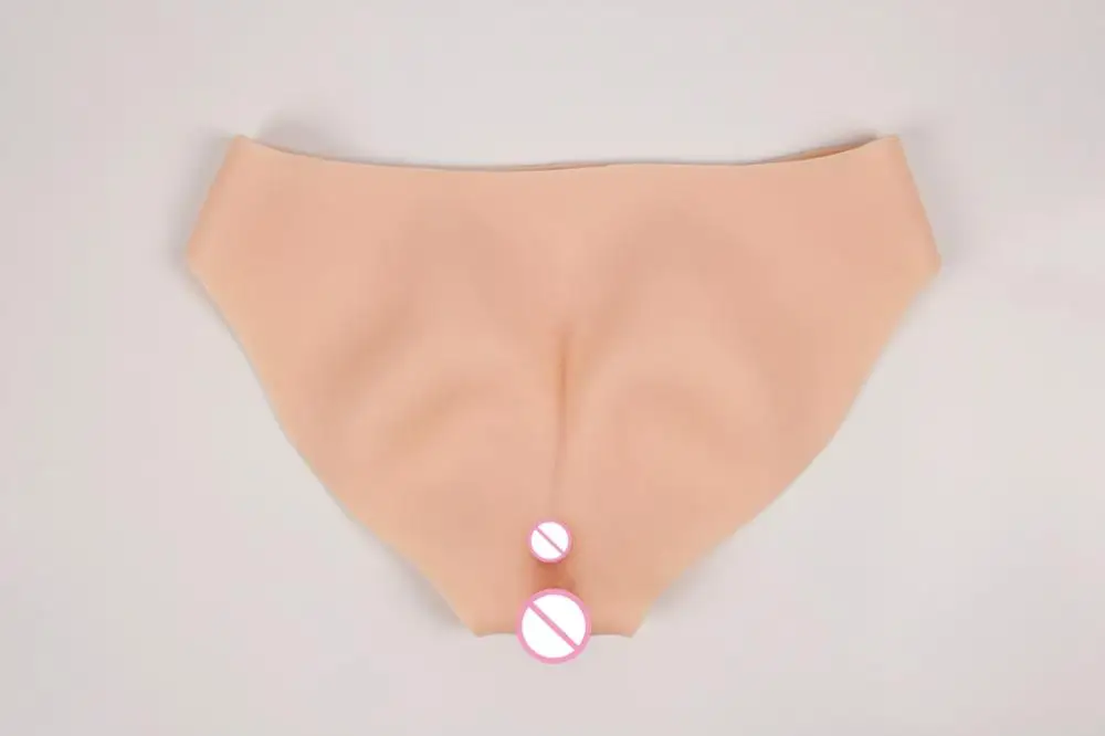 Men's Pseudo-negative Underwear Men's Transsexuals Hidden Cock Lower Body CD Skin Silicone Fake Vagina Panties Men Briefs Thong