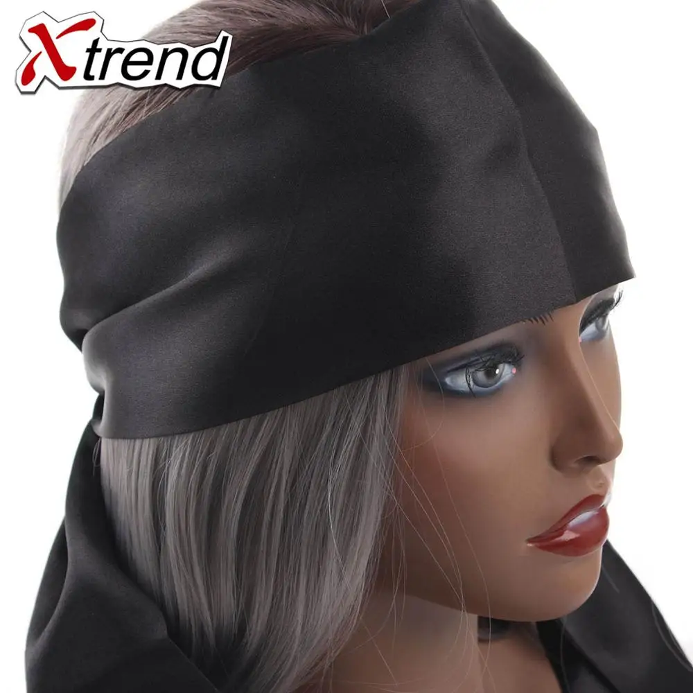 Xtrend атласные шарфы для волос Нескользящие волосы обертка парики лента йоги