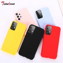 Candy Solid Color Silicone Case For Samsung Galaxy A52 A72 A32 A42 A12 5G 4G A02S Coque