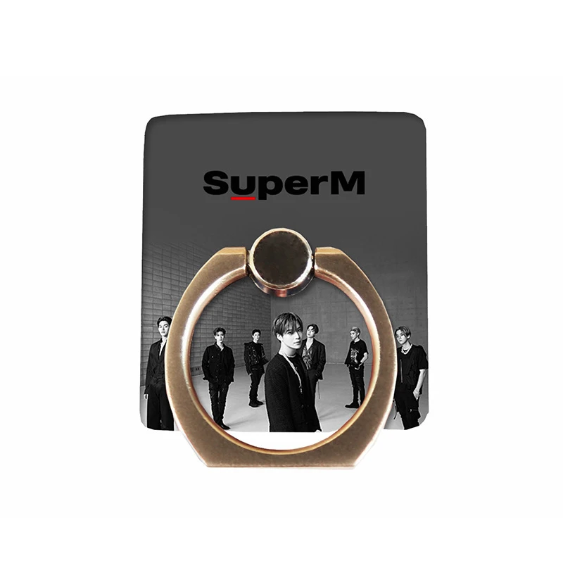 Kpop SuperM мини-альбом держатель для мобильного телефона кольцо K-pop SuperM TAEYONG MARK KAI BAEKHYUN держатель для мобильного телефона стенд вентиляторы коллекция - Цвет: SuperM-1