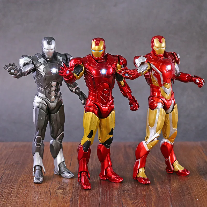 Marvel Железный человек 3 Марка ХХI MK21 Midas панцири с светодиодный светильник модель куклы Действие ПВХ окрашенные подарок